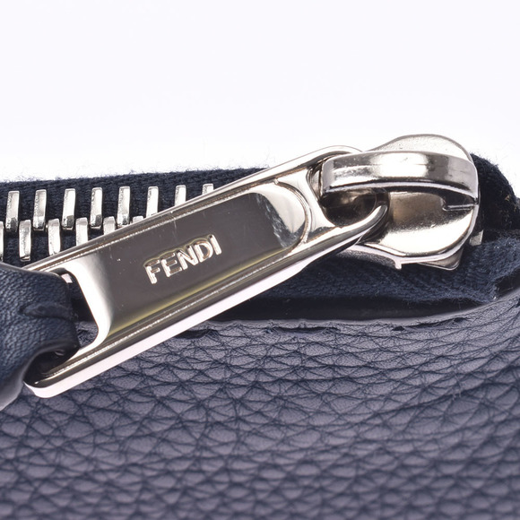Fendi Flat Bag Blue Navy Pouch Calf Clutch - Picture 9 of 12